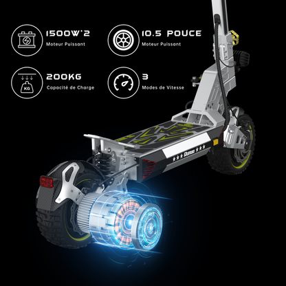 Monopattino elettrico Ruitoo T3 Max per tutti i terreni